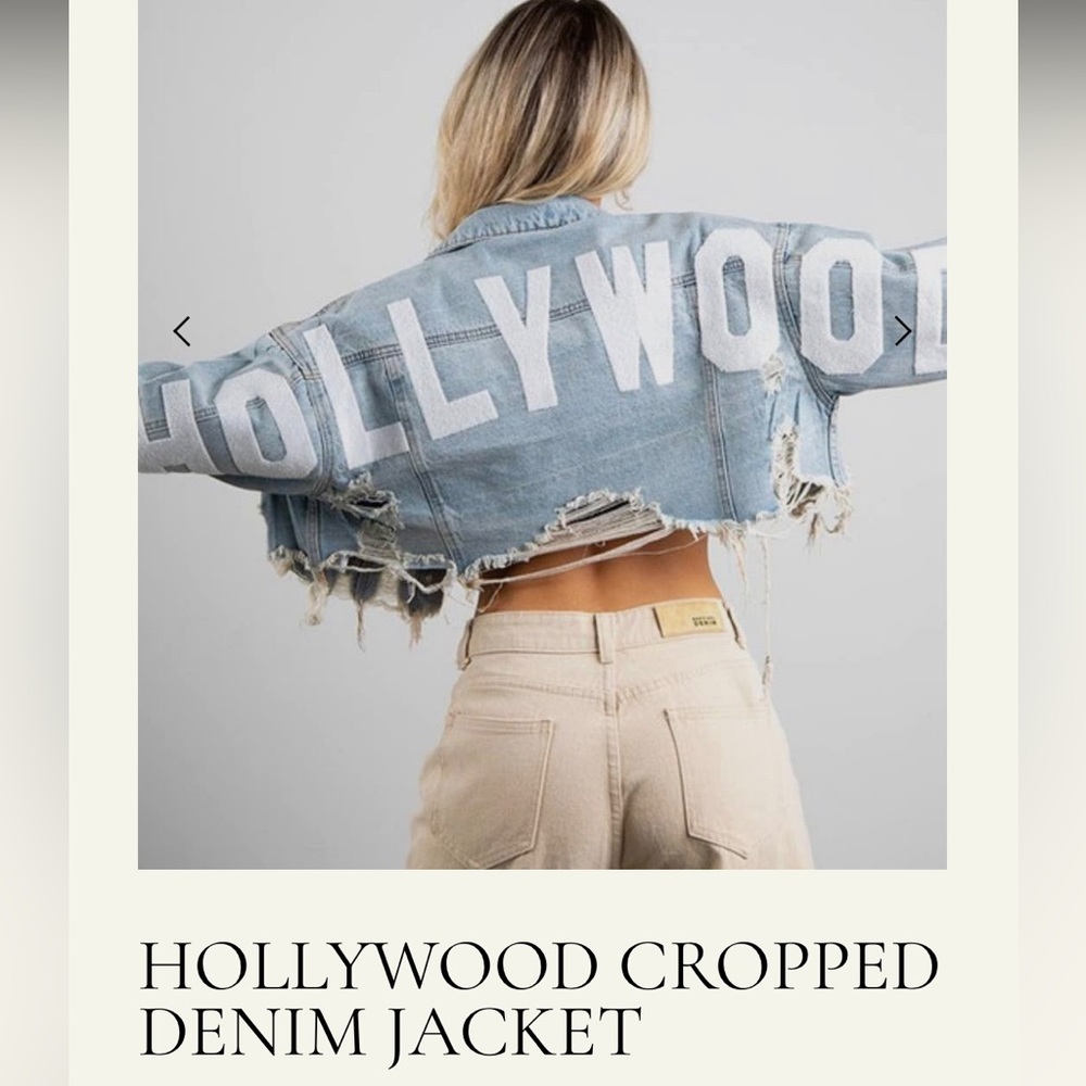 HOLLYWOOD CROPPED DENIM JACKET